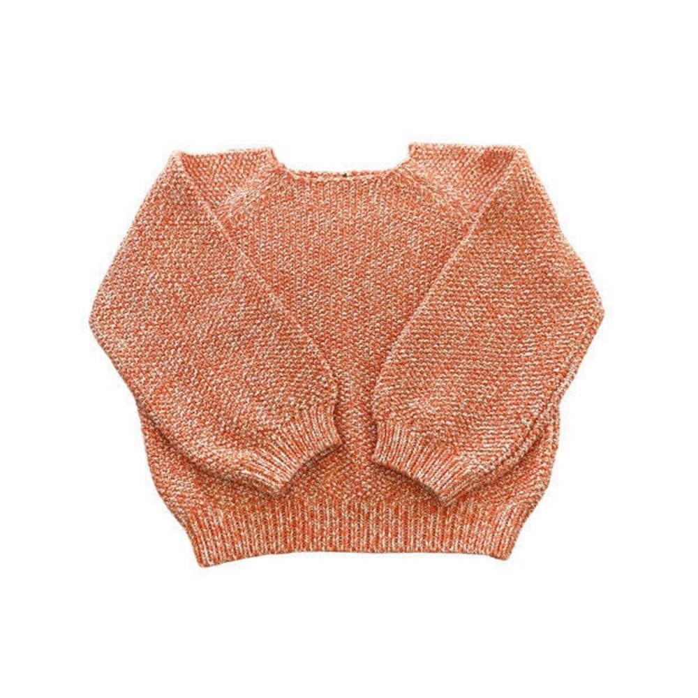 Misha & Puff Campire Pima Cotton Sweater in Melon • 6-7Y